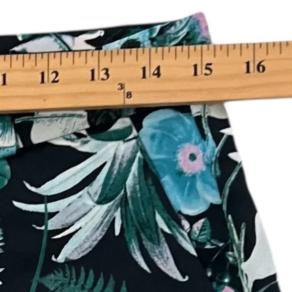 Banana Republic Silky Tropical Floral Navy Blue Pink Avery Pants Sz 4 NWT - Picture 10 of 12